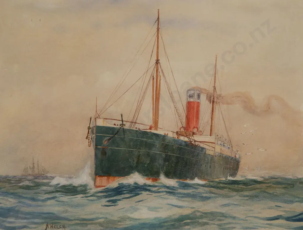 Nugent Welch - Steamer at Sea Image 1++