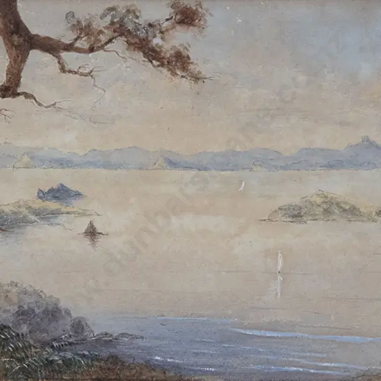 Colonial watercolour & W S Myles oil (2)