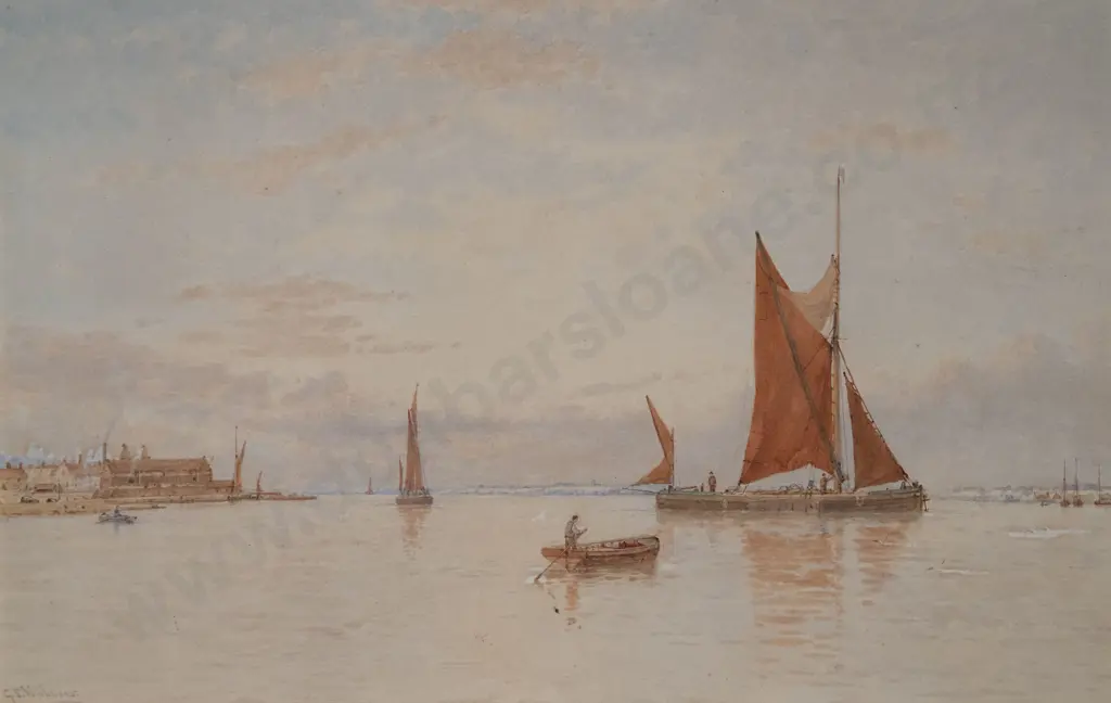 George S Walters (British) - On the Stour at Manningtree Image 1++