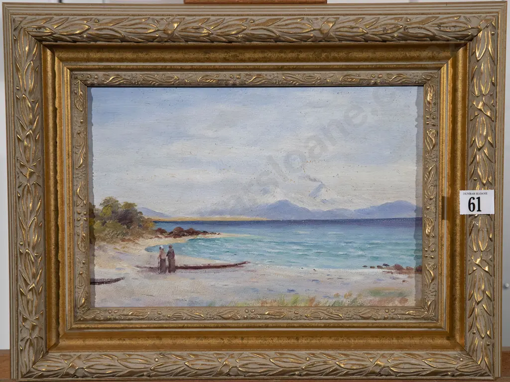 Colonial Artist - Lake with Canoe on Foreground Image 1++