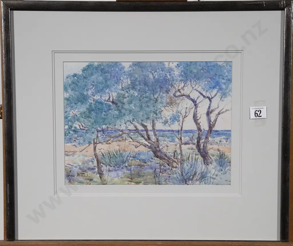 Attributed Alfred Walsh - View Through Trees to the Sea Image 1++