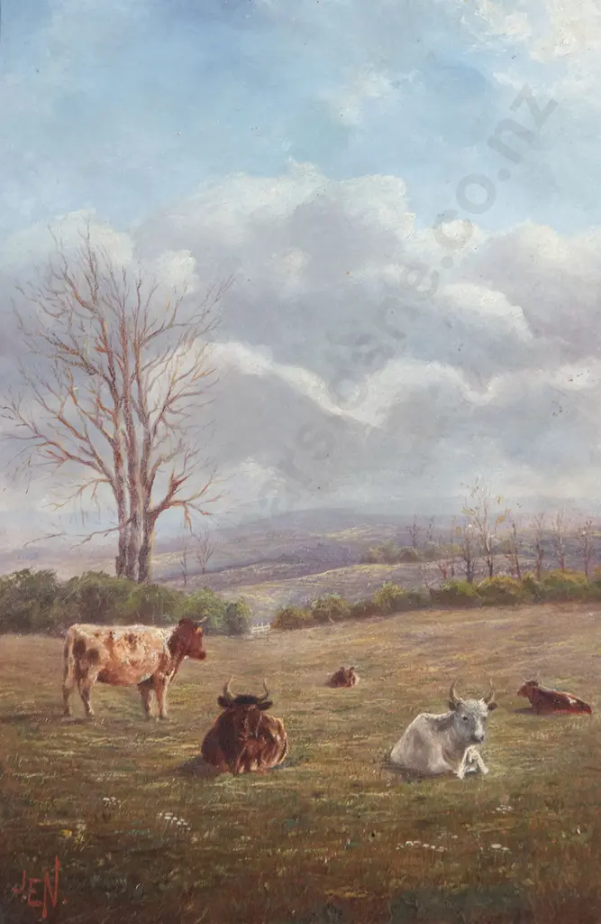 Unknown Artist - Cattle at Rest Image 1++