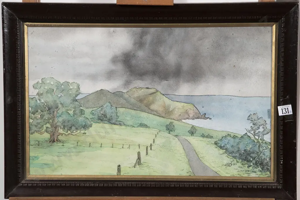 John Holmes - Hay Barn Wairarapa & Geddes watercolour (2) Image 1++
