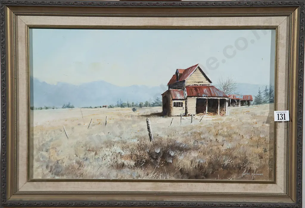 John Holmes - Hay Barn Wairarapa & Geddes watercolour (2) Image 1++