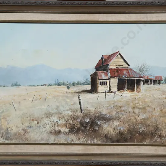John Holmes - Hay Barn Wairarapa & Geddes watercolour (2)