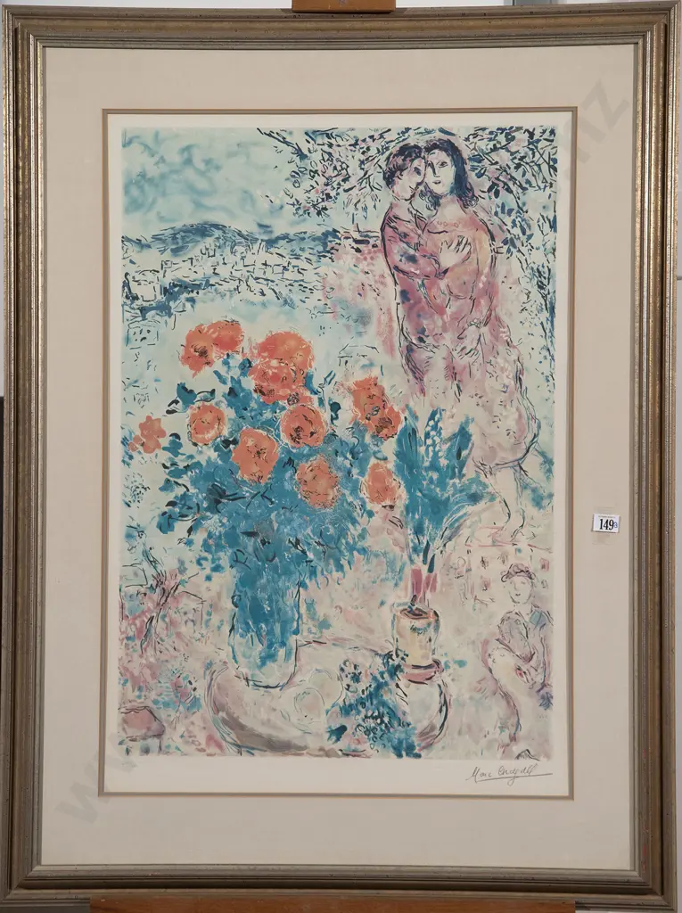 Marc Chagall - Red Bouquet Image 1++