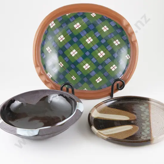 Paul Winspear Bowl Brian Gartside Plate & John Crawford Dish