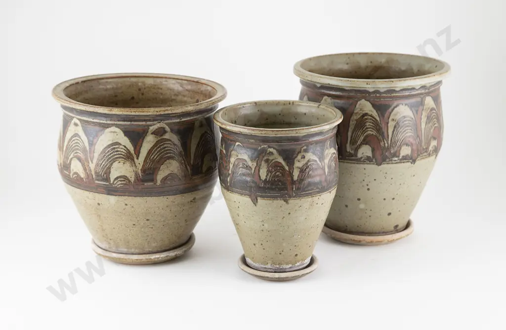 Peter Lange Set of Three Graduated Planters Image 1++