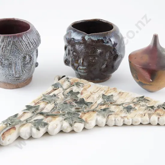 Two Dave Marshall Face Vases & Two Others (4)