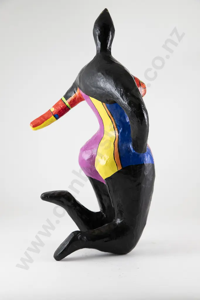 Attributed Niki de Saint Phalle Papier Mache Figure Image 1++