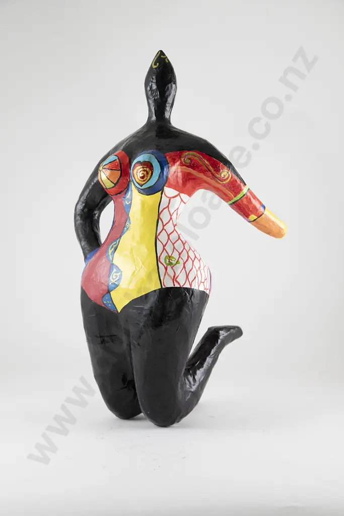 Attributed Niki de Saint Phalle Papier Mache Figure Image 1++