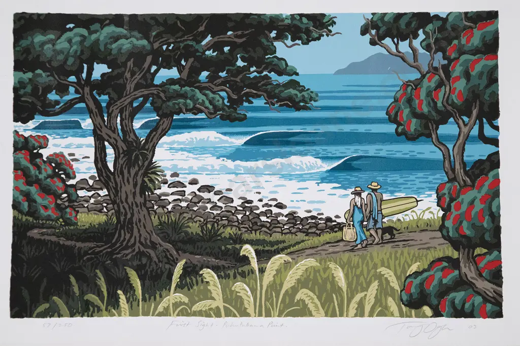 Tony Ogle - First Sight of Pohutakawa Point Image 1++