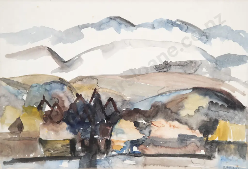 Four Deirdre Helmore Watercolours & Three Other Works Image 1++