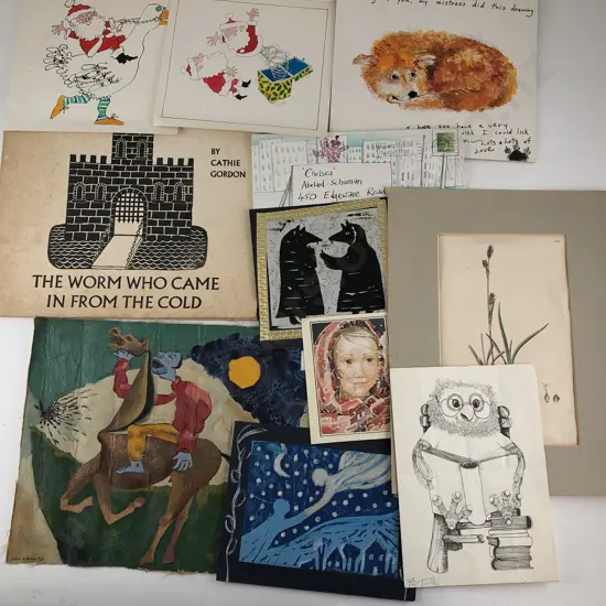 Gordon H Brown oil & other loose sketches