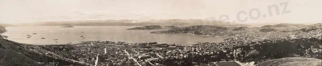 R P Moore - Panorama of Wellington from Wireless Station 1923 Image 1++