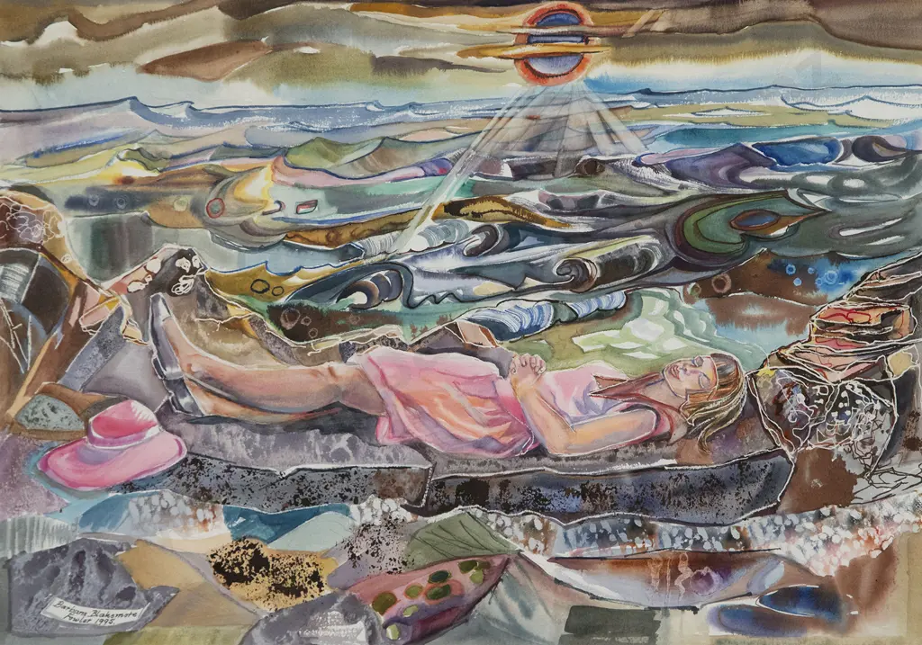 Barbara Blakemore Fowler - Girl Sunbathing Image 1++