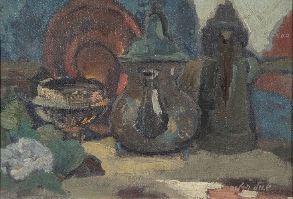 Victor Shaul (Australian) - Still Life with Coffee Pots Image 1++