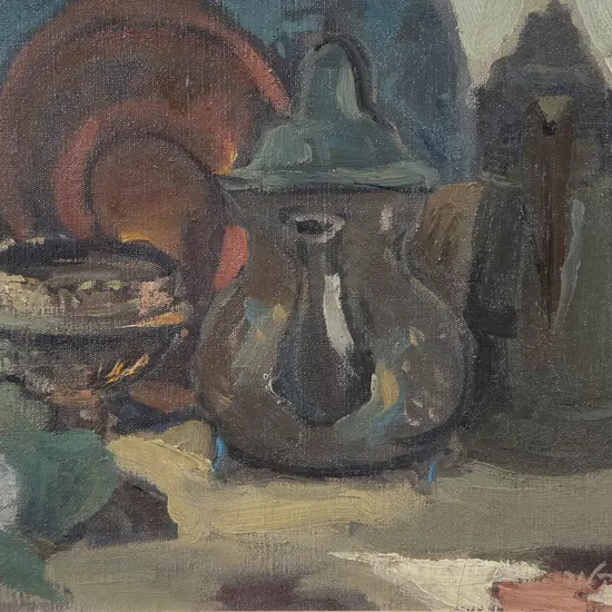 Victor Shaul (Australian) - Still Life with Coffee Pots