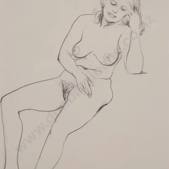 Denis Knight Turner - Seated Female Nude