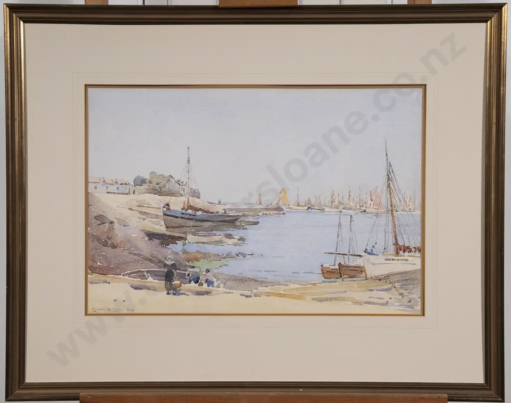 Hubert W Allan - Harbour Scene Image 1++