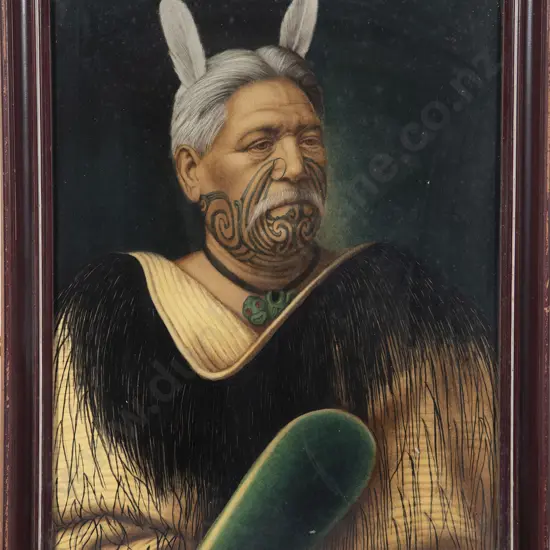 Set of Three Hand Coloured Maori Prints after Goldie