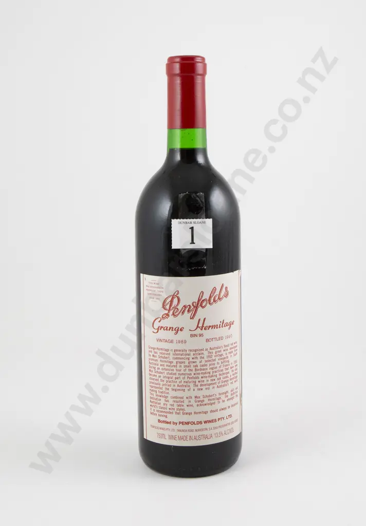 1 bottle Penfolds Bin 95 Grange Hermitage 1989 Image 1++