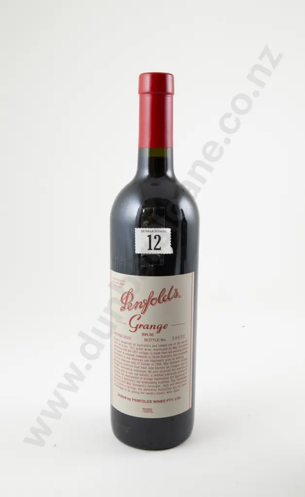 1 bottle Penfolds Bin 95 Grange 2003 Bottle No. 30131 Image 1++