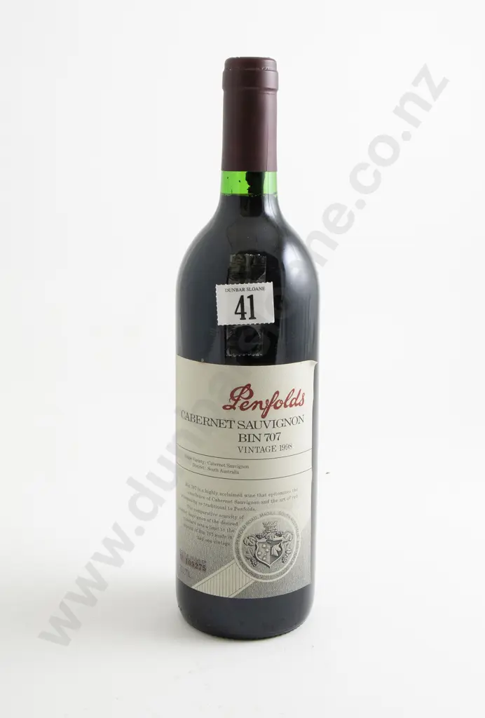1 bottle Penfolds Bin 707 Cabernet Sauvignon 1998 Image 1++