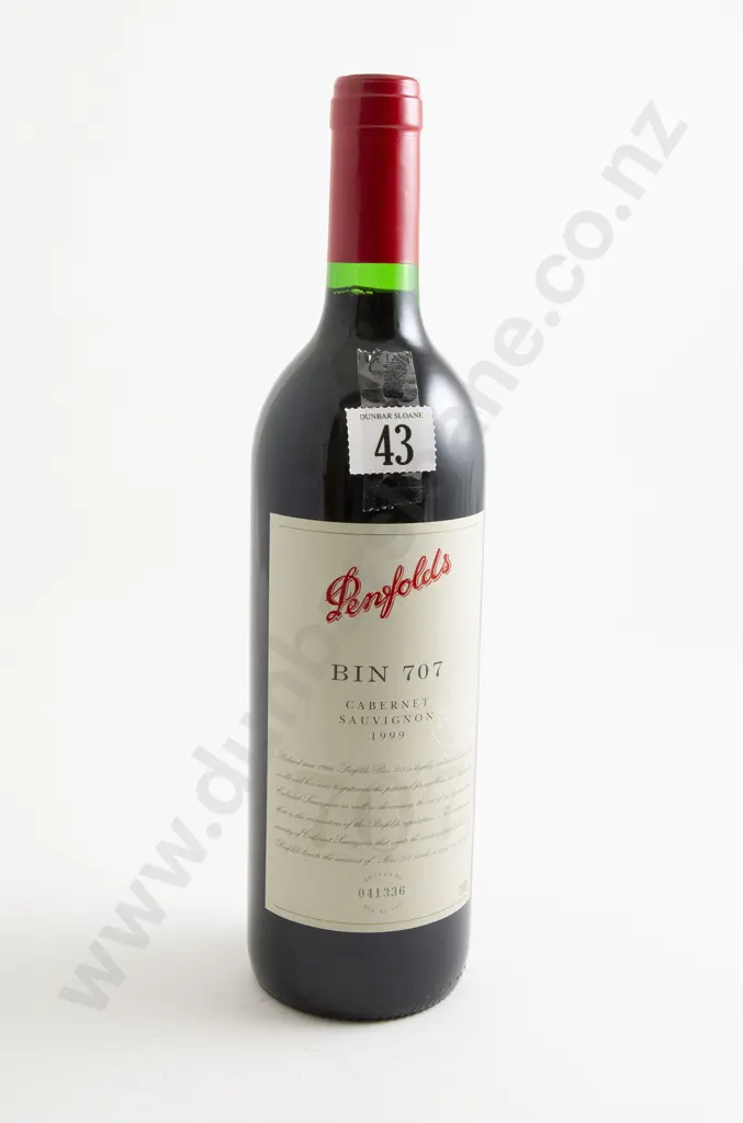 1 bottle Penfolds Bin 707 Cabernet Sauvignon 1999 Image 1++