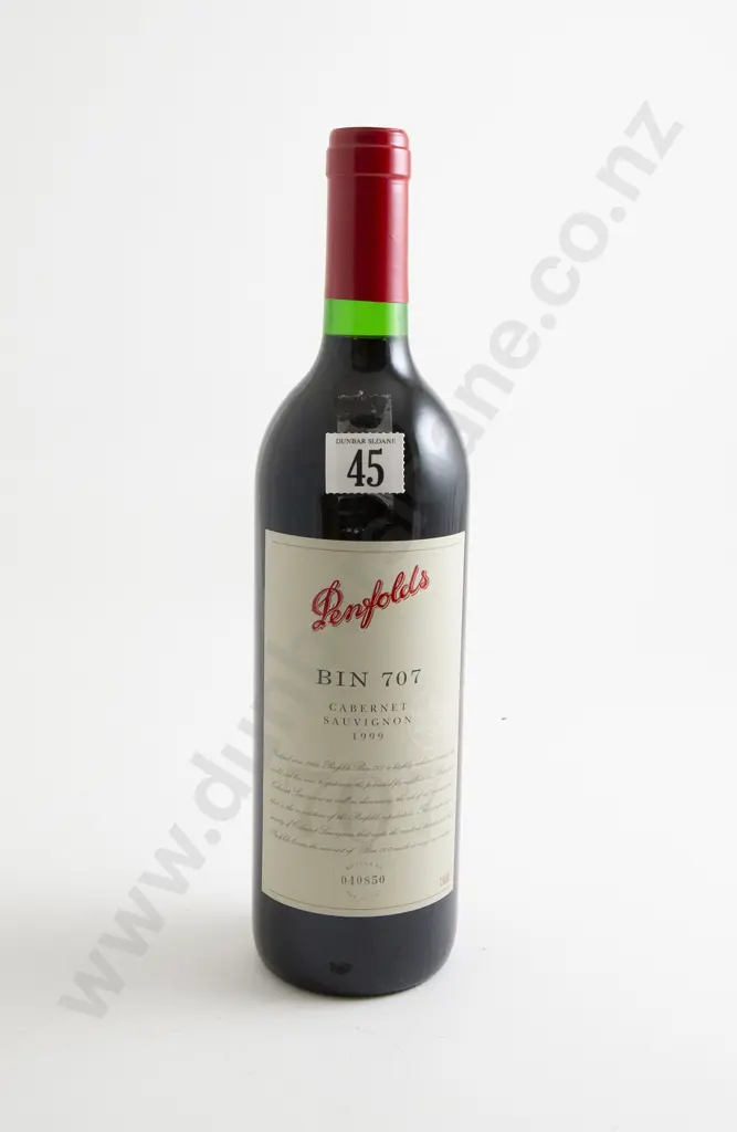 1 bottle Penfolds Bin 707 Cabernet Sauvignon 1999 Image 1++