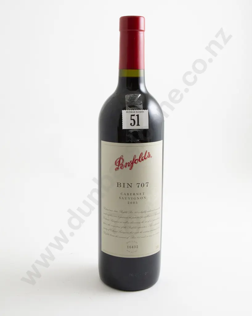 1 bottle Penfolds Bin 707 Cabernet Sauvignon 2005 Image 1++