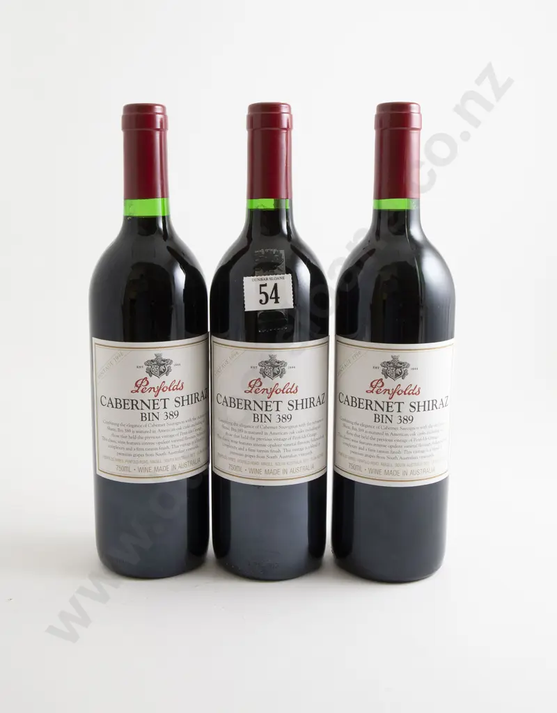 3 bottles Penfolds Bin 389 Cabernet Shiraz 1996 Image 1++