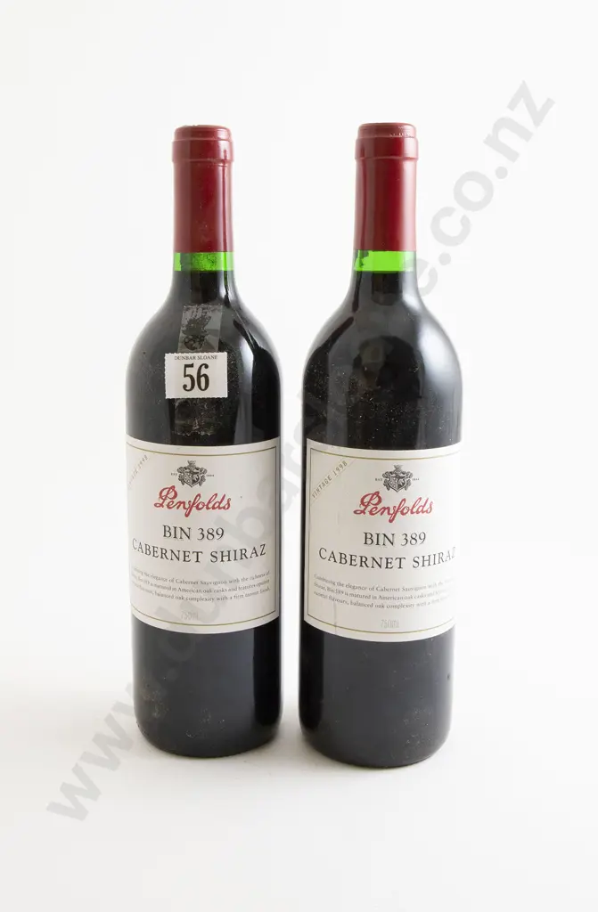 2 bottles Penfolds Bin 389 Cabernet Shiraz 1998 Image 1++