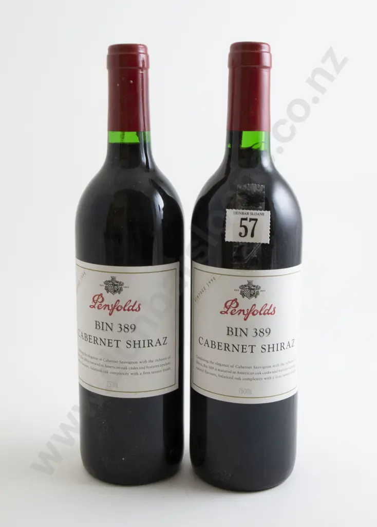 2 bottles Penfolds Bin 389 Cabernet Shiraz 1998 Image 1++