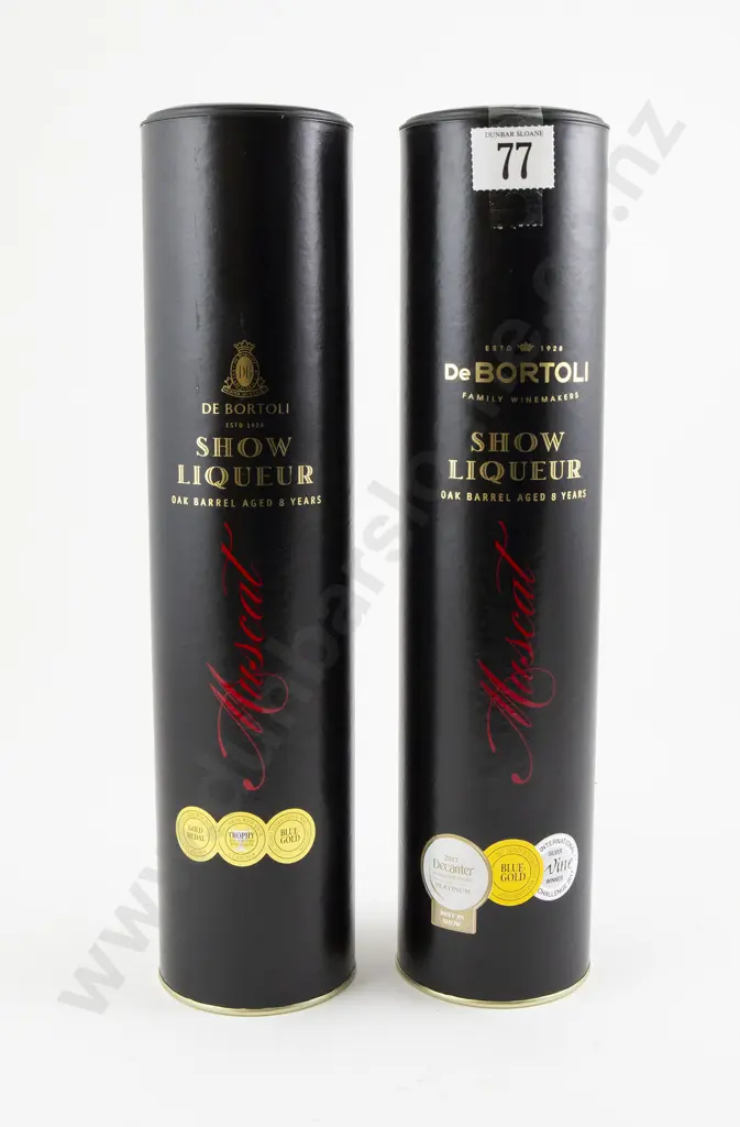 2 bottles (canister) De Bortoli "Show Liqueur" Muscat 8 year old Oak Barrel Aged Image 1++