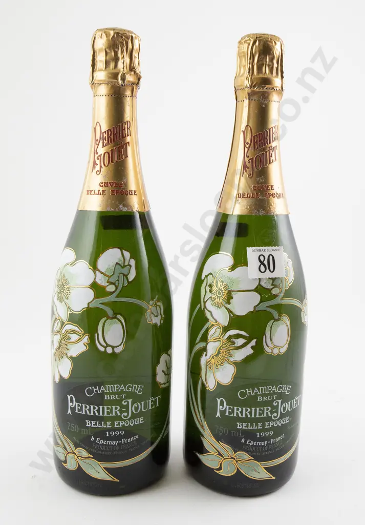2 bottles Champagne Brut Perrier-Jouet Belle Epoque 1999 Image 1++