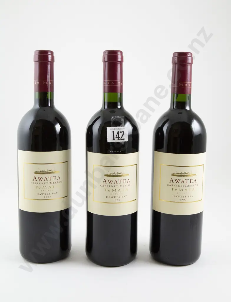 3 bottles Te Mata Estate Awatea Cabernet/Merlot 1997 Image 1++