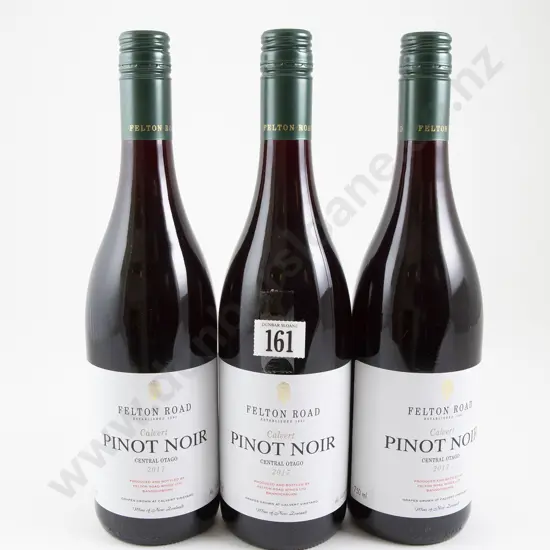 3 bottles Felton Road Calvert Central Otago Pinot Noir 2017