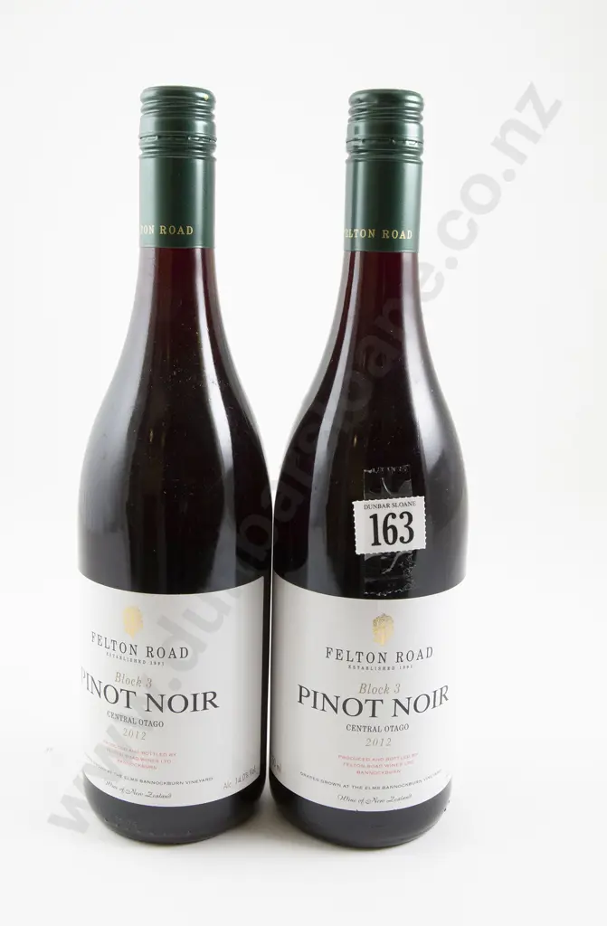 2 bottles Felton Road Block 3 Central Otago Pinot Noir 2012 Image 1++