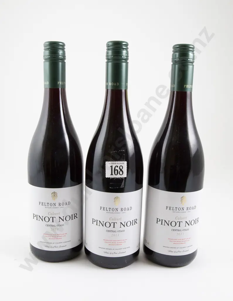 3 bottles Felton Road Calvert Central Otago Pinot Noir 2013 Image 1++
