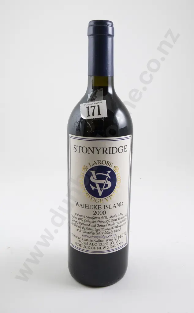 1 bottle Stonyridge Waiheke Island Larose 2000 Image 1++