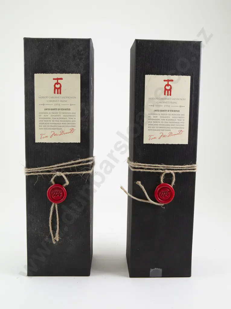 2 bottles Church Road "Tom" 1998 Image 1++