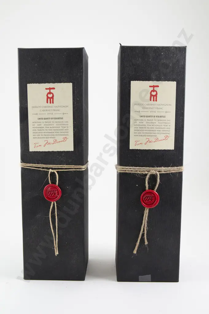 2 bottles Church Road "Tom" 1998 Image 1++