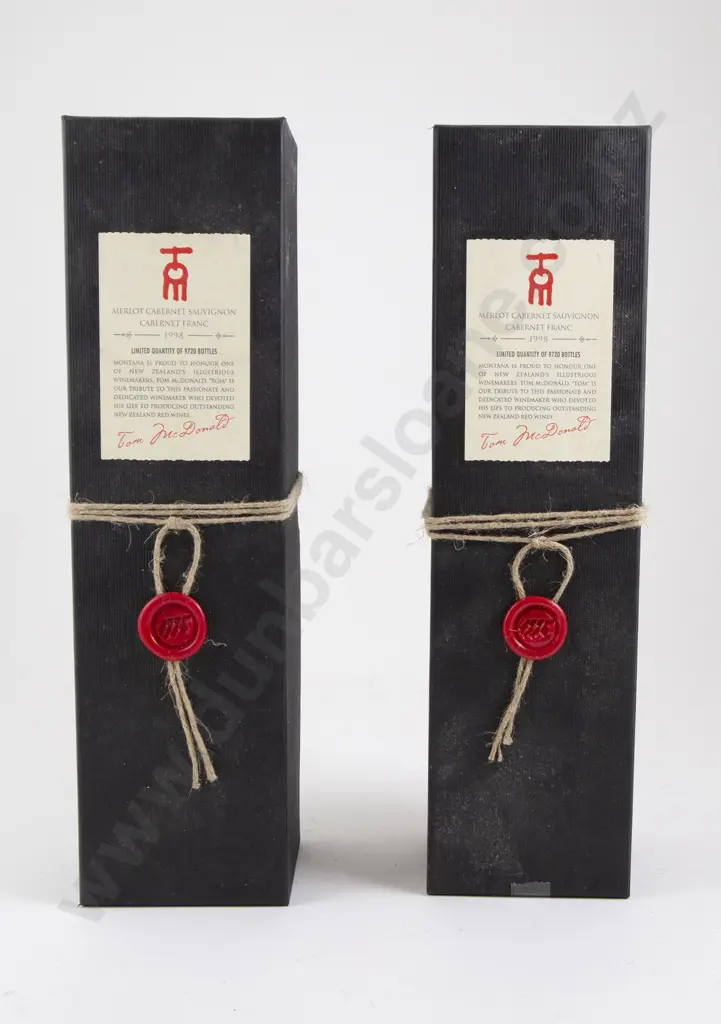 2 bottles Church Road "Tom" 1998 Image 1++
