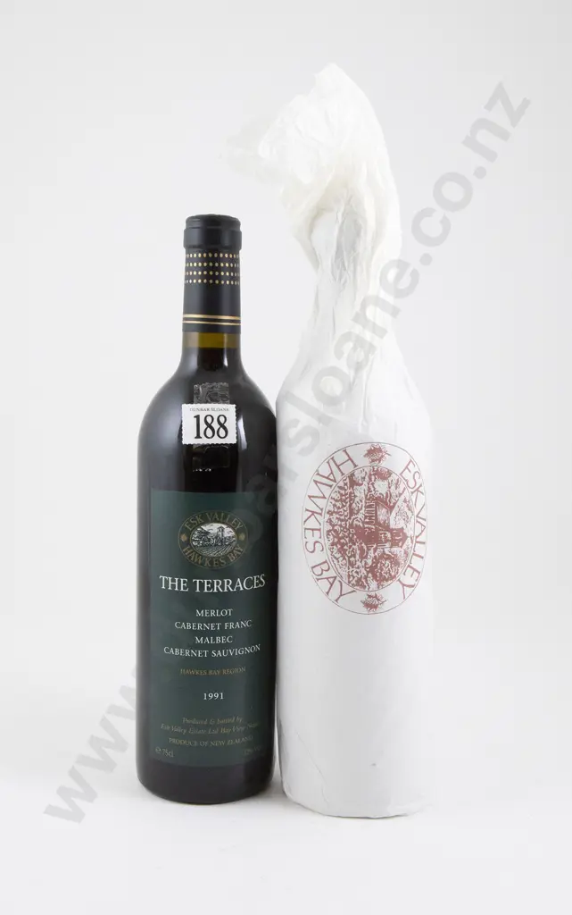 2 bottles Esk Valley "The Terraces" Merlot/cab franc/Malbec/Cab Sav 1991 Image 1++