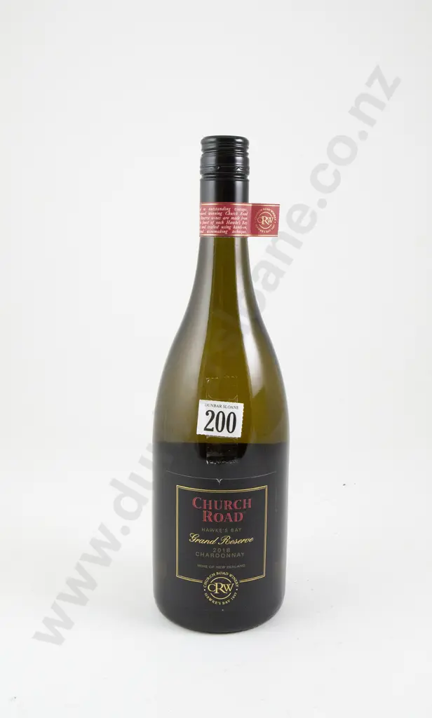1 bottle Church Road "Grand Reserve" Hawkes Bay Chardonnay 2018 Image 1++
