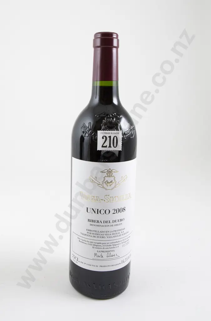 1 bottle Vega-Sicilia Unico 2008 bottle Number 011695 Image 1++