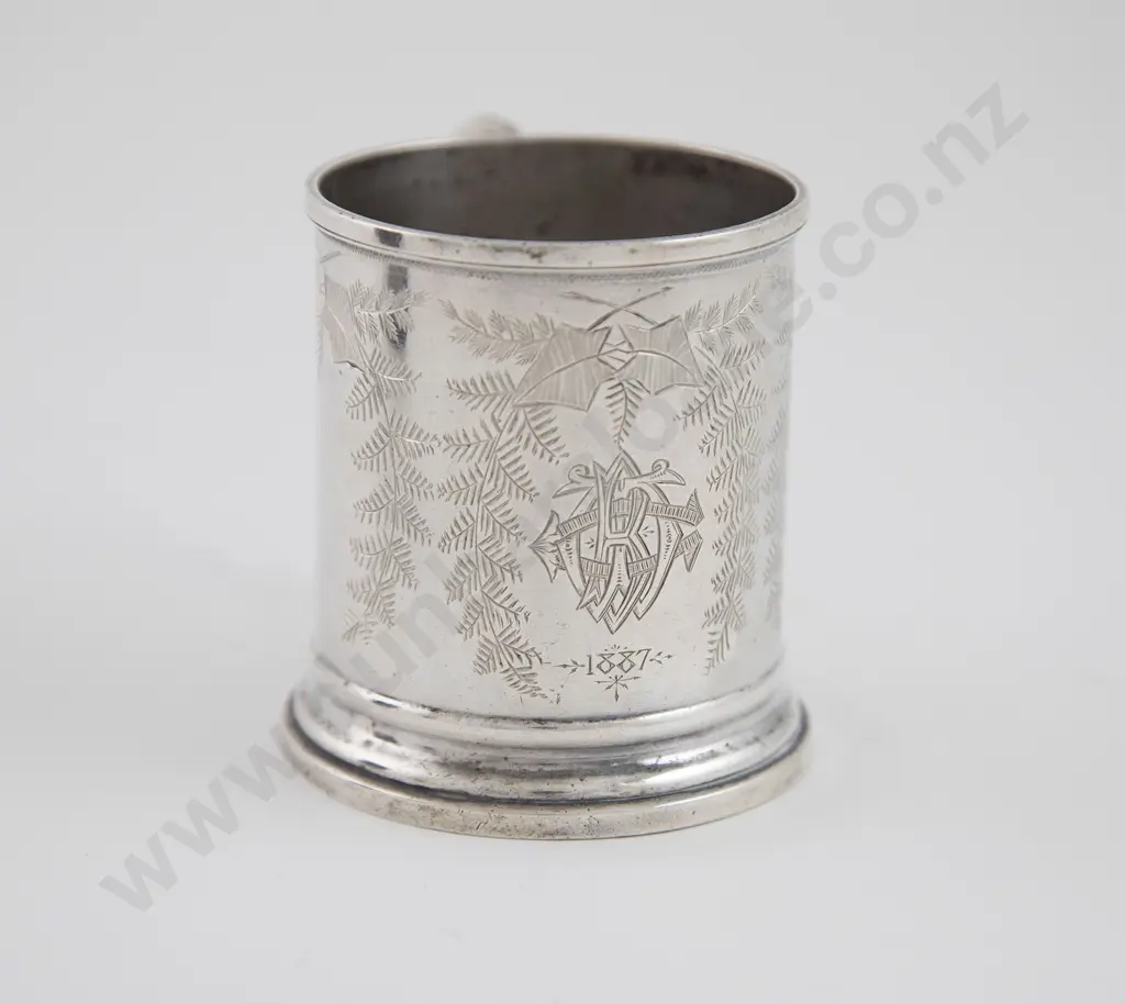 Morocco Cased Vict S/S Christening Mug Image 1++