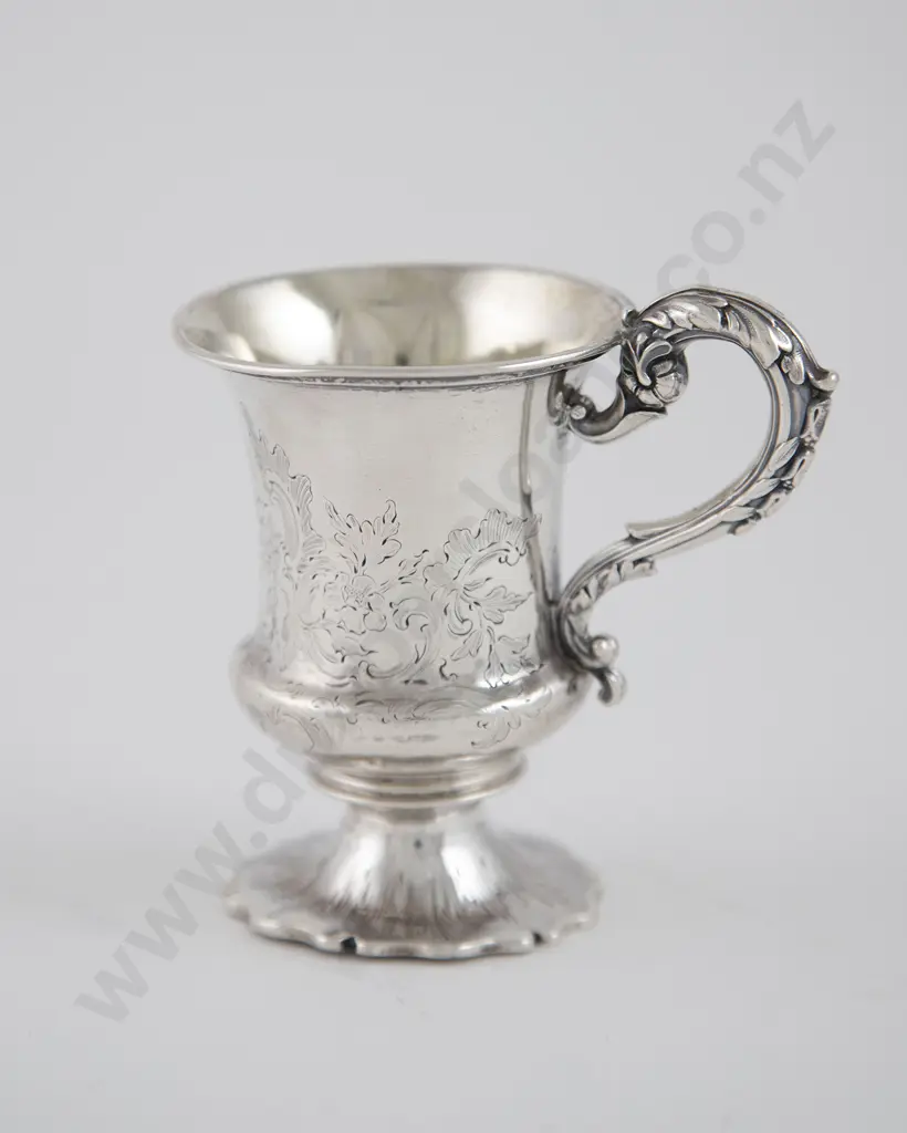 Early Vict S/S Christening Mug Image 1++