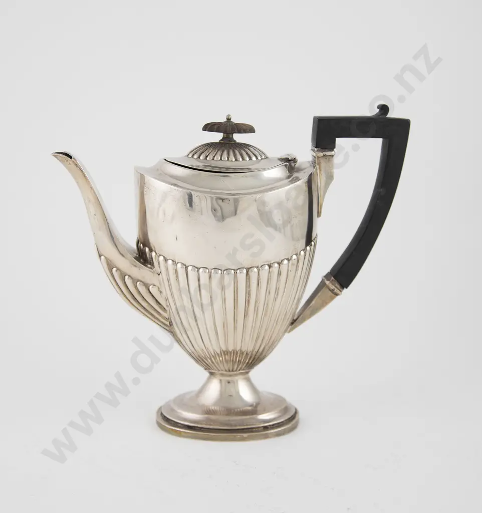 Edw VII S/S Coffee Pot Image 1++